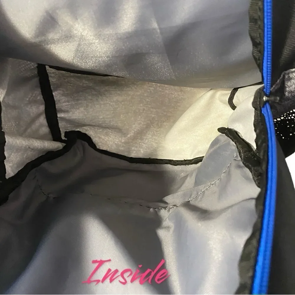 Adidas Atkins Black & Blue Backpack School Bag Gym Bag